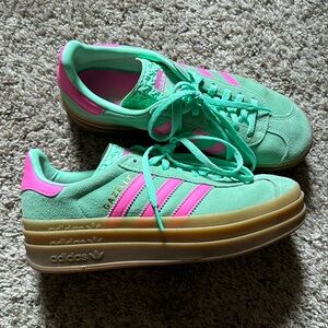 ADIDAS GAZELLE MINT AND PINK SNEAKER